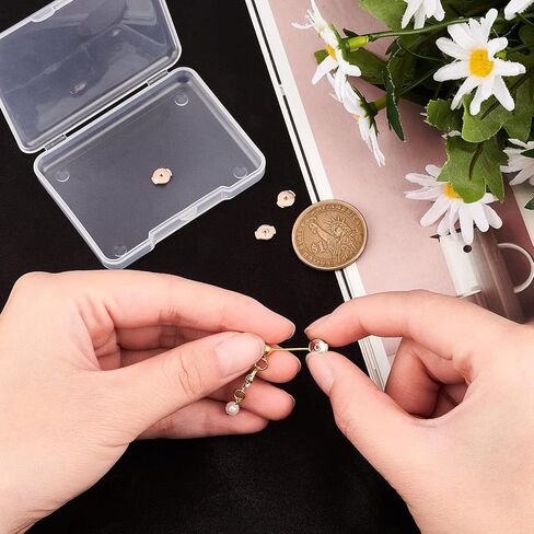CREATCABIN 1 Box 2 Pairs Locking Earring Backs for Studs Secure Golden 925 Sterling Silver Ear Nuts Hypoallergenic Replacements Backings Safely for Pierced Earrings in Saudi Arabia