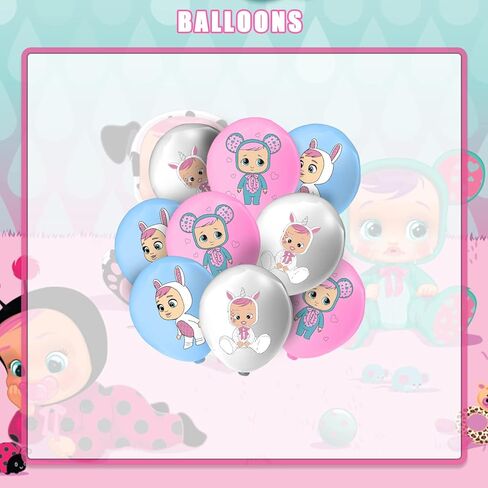 لوازم حفلات اعياد الميلاد السحرية من كراي بيبيز، هدايا للبنات والاولاد مجموعة ديكورات الحفلات تتضمن اطباق خلفية واكواب ومناديل وزينة كيك in Kuwait