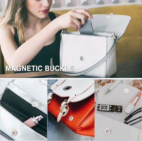 100 مجموعة من اللون الفضي، مشبك بزر مغناطيسي مقاس 14 مم، لمشبك مغناطيسي للمحفظة لإغلاق الحقيبة، مجموعة استبدال أزرار كبس مغناطيسية. رائعة للخياطة والحرف اليدوية والمحافظ والحقائب والملابس والجلود in Kuwait