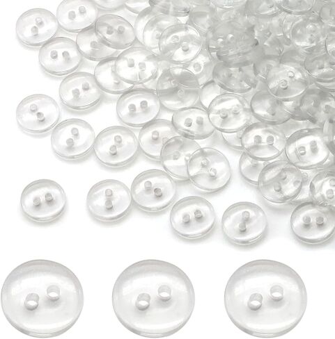 1000 Pieces Resin Buttons 2 Holes Sewing Flatback Button Round Craft Buttons for Sewing, Scrapbooking, DIY Project Sewing Buttons(10mm) in Kuwait