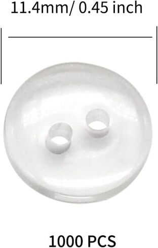 1000 Pieces Resin Buttons 2 Holes Sewing Flatback Button Round Craft Buttons for Sewing, Scrapbooking, DIY Project Sewing Buttons(10mm) in Kuwait