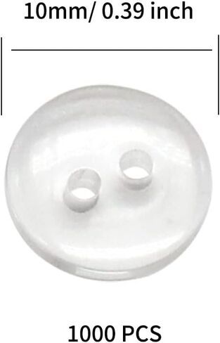 1000 Pieces Resin Buttons 2 Holes Sewing Flatback Button Round Craft Buttons for Sewing, Scrapbooking, DIY Project Sewing Buttons(10mm) in Saudi Arabia