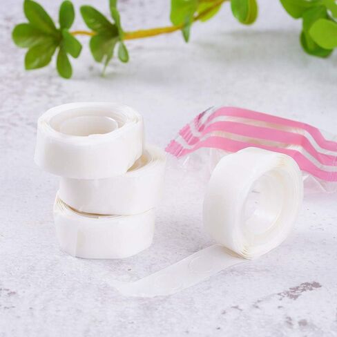 DAIKOYE 2600 قطعة (26 لفة) نقطة صمغ شفافة بالون غراء نقاط لاصقة قابلة للإزالة نقاط مزدوجة الجوانب من شريط لاصق لسجل القصاصات، والحفلات، والزفاف، وتزيين البالونات in Kuwait