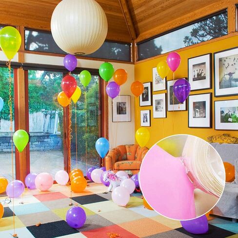 DAIKOYE 2600 قطعة (26 لفة) نقطة صمغ شفافة بالون غراء نقاط لاصقة قابلة للإزالة نقاط مزدوجة الجوانب من شريط لاصق لسجل القصاصات، والحفلات، والزفاف، وتزيين البالونات in Kuwait