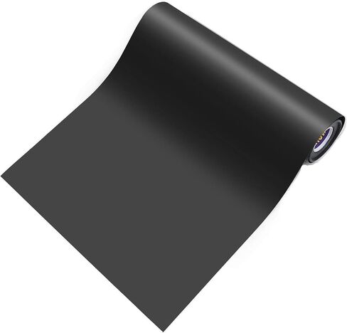 فينيل أسود بنقل حراري 12 بوصة × 5 بوصة بالكي على الفينيل الأسود HTV الفينيل لآلات تي شيرت القطاعات الحرفية 12 بوصة في 5 أقدام in Kuwait