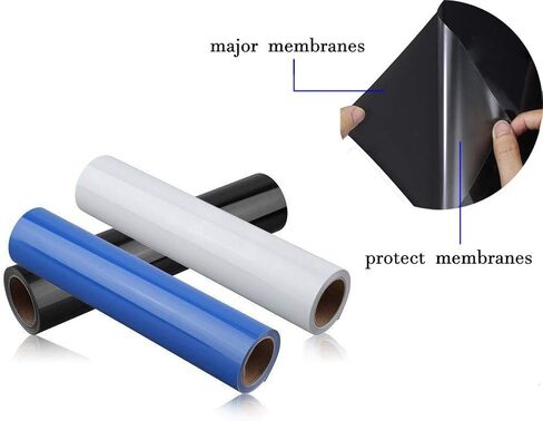 فينيل أسود بنقل حراري 12 بوصة × 5 بوصة بالكي على الفينيل الأسود HTV الفينيل لآلات تي شيرت القطاعات الحرفية 12 بوصة في 5 أقدام in Kuwait