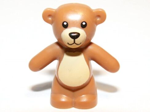 LEGO: Minifig Light Brown Teddy Bear - Boy/Girl Friends Minifigure Toy Animal (Very Small) in Saudi Arabia