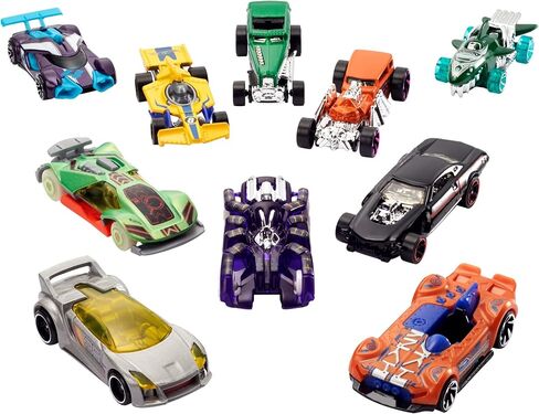 Hot Wheels Rewards Car Pack of 10 Individually Wrapped 1:64 Scale Die-Cast Vehicles in Opaque Bags with Gold Stickers, Rewards or Prizes for Kids 3 Years Old & Up in Saudi Arabia