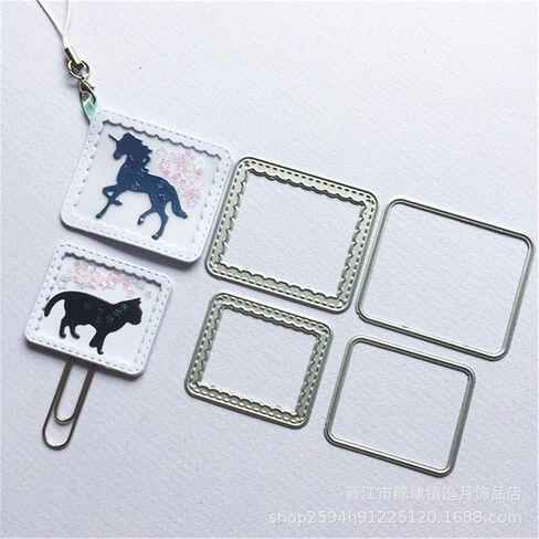 3Pcs/Pack Stamps Frame Metal Cutting Dies for Card Making and Scrapbooking Background Die Cuts Birthday Christmas Craft Dies in Kuwait