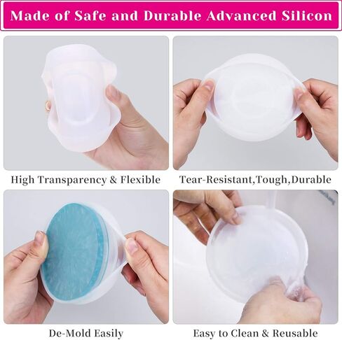 قوالب منفضة سجائر للراتنج، 6 قطع من قوالب الراتنج مع قوالب كوستر قوالب منفضة سجائر الإيبوكسي رقائق رقائق رقائق وأكواب خلط السيليكون للصب الراتنج in Kuwait