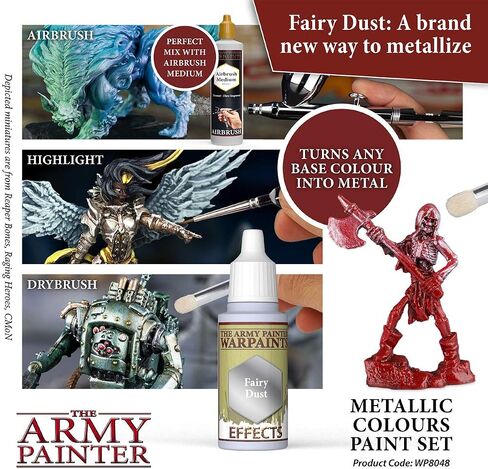 The Army Painter - Metallic Colours Paint Set - Hobby Acrylic Paint Set of 10 Metallic Acrylic Paint - Includes Tainted Gold Acrylic Paint Metallic - Acrylic Hobby Paint Set of Acrylic Metallic Paint in Saudi Arabia