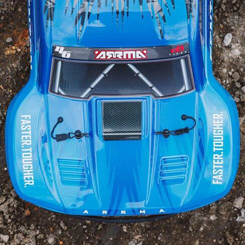 ARRMA RC Truck 1/10 SENTON 4X2 Boost MEGA 550 Brushed Short Course Truck RTR with Battery & Charger, Blue, ARA4103SV4T2 in Saudi Arabia