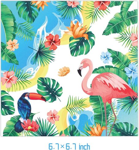 فريراند مجموعة ادوات تزيين حفلات الشاطئ الصيفية مكونة من 40 قطعة تتضمن 20 طبق الوها هاواي و20 منديل لتزيين حفلات الشاطئ الصيفية in Kuwait