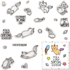 Ocean Mermaid Clear Stamps for Card Making, Fairy Tale Sea Fish Words Clear Rubber Stamps Seaweed Summer Stamps for Holiday Card Making Decor DIY Scrapbooking Transparent Album Decor Paper Craft