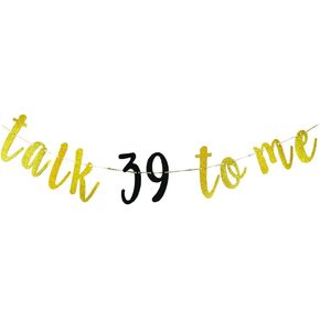 Talk 39 to Me Banner for Men/Women's 39th Birthday/Anniversary Party Decorations/Cheers to 39 Years Party Sign/Happy 39th Birthday/Anniversary Party Decorations in Kuwait