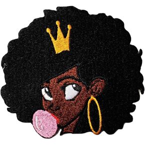 الفرخ الفرخ الأميرة التاج الامبراطوري الملك الملكة الاطفال الكرتون الحديد على التصحيح المطرزة التصحيح لوازم لحقائب سترة الجينز حقيبة الظهر الملابس DIY أسود بني 3.5/8 × 4 بوصة in Kuwait