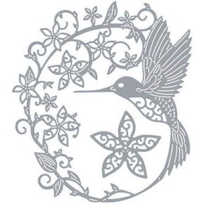 Silver Bird Metal Cutting Dies Flower Leaves Border Embossing Stencil Template for DIY Scrapbooking Card Making Photo Album Craft Decorative Die-Cuts in Kuwait