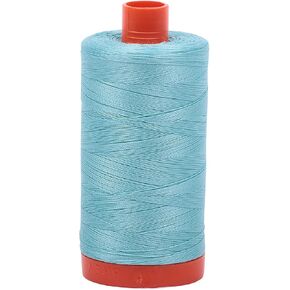 AURIFIL USA 1,422yd-Light Aurifil Mako Cotton Thread Solid 50wt 1422yds, Light Turquoise