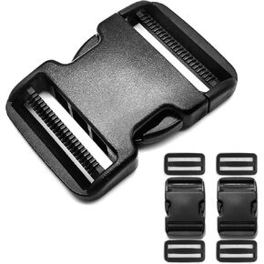 Quick Side Release Buckle for 2inch/50mm Webbing Straps, Plastic Buckles Clips Adjustable Backpack Replacement (1.5inch black) in Kuwait