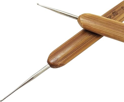 BeeSpring 2 pieces Dreadlock Crochet Hook Soft Touch Steel 0.5mm 0.75mm Crochet Hook for Dreads Dreadlock Needle Tool for Braid Craft in Saudi Arabia