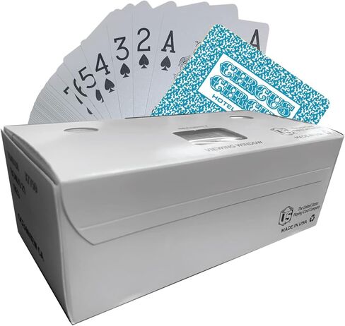 بطاقات لعب نحلة مؤشر جامبو يحمل شعار السيرك كازينو | طوب من 12 سطح أزرق مخضر in Kuwait