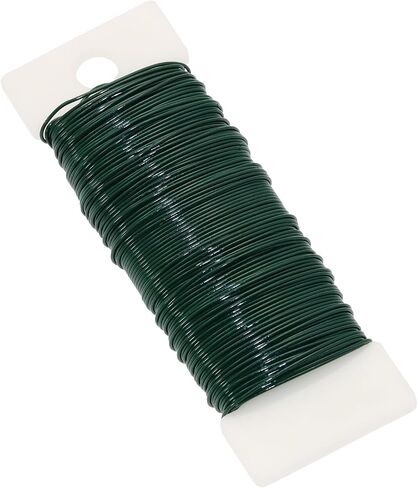 Mini Skater Floral Wire, Christmas Wreath Craft Wires Bind Wire for Florist Garland Flower Arrangements, 22 Gauge, 38 Yards (1, Dark Green) in Saudi Arabia