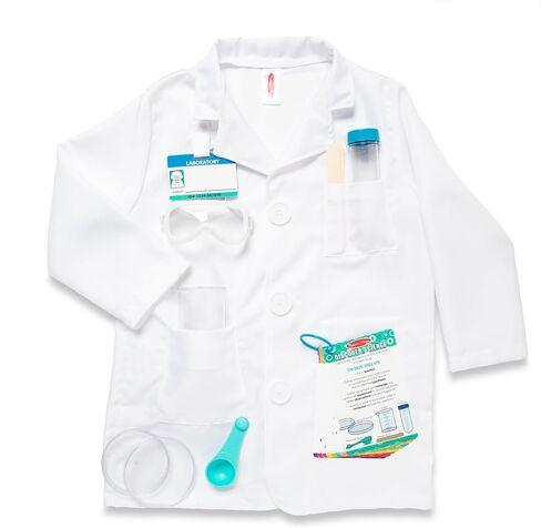 Melissa & Doug Scientist Role Play Costume Set (X pcs) - Lab Coat, Goggles, 6 Experiments in Saudi Arabia