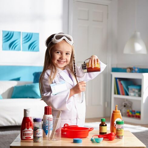 Melissa & Doug Scientist Role Play Costume Set (X pcs) - Lab Coat, Goggles, 6 Experiments in Saudi Arabia