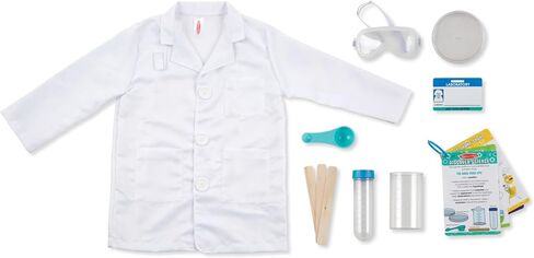 Melissa & Doug Scientist Role Play Costume Set (X pcs) - Lab Coat, Goggles, 6 Experiments in Saudi Arabia