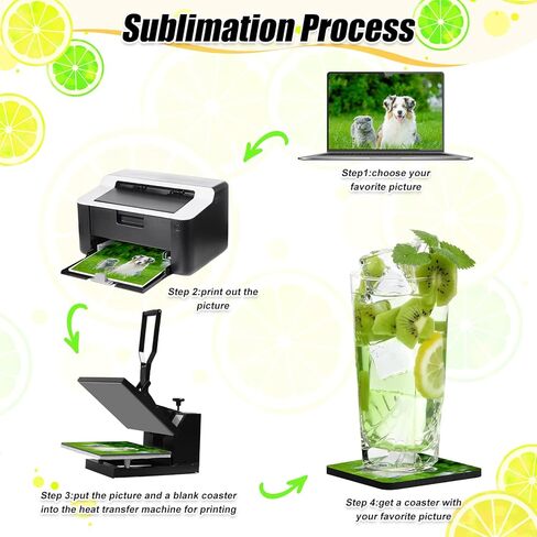 200 قطعة من قواعد الأكواب الفارغة من Skylety بيضاء مربعة فارغة من المطاط لنقل التسامي والطباعة بالضغط الحراري وصور الحرف اليدوية، 3.93 × 3.93 بوصة in Kuwait