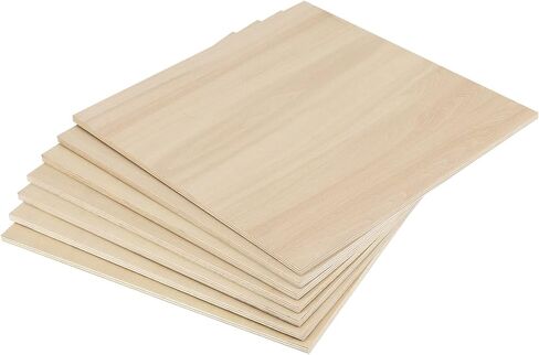 JEUIHAU 15 PCS 12 x 12 Inch Plywood Board Basswood Sheets, 1/4 Inch Thick Square Plywood Wood Sheets, Unfinished Basswood Sheets for Wood Engraving, Wood Burning and Laser Projects in Saudi Arabia