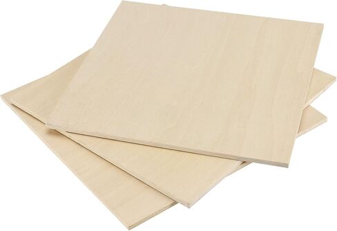JEUIHAU 15 PCS 12 x 12 Inch Plywood Board Basswood Sheets, 1/4 Inch Thick Square Plywood Wood Sheets, Unfinished Basswood Sheets for Wood Engraving, Wood Burning and Laser Projects in Saudi Arabia
