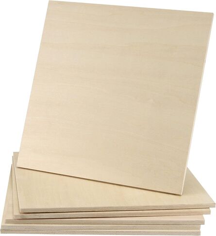 JEUIHAU 15 PCS 12 x 12 Inch Plywood Board Basswood Sheets, 1/4 Inch Thick Square Plywood Wood Sheets, Unfinished Basswood Sheets for Wood Engraving, Wood Burning and Laser Projects in Saudi Arabia
