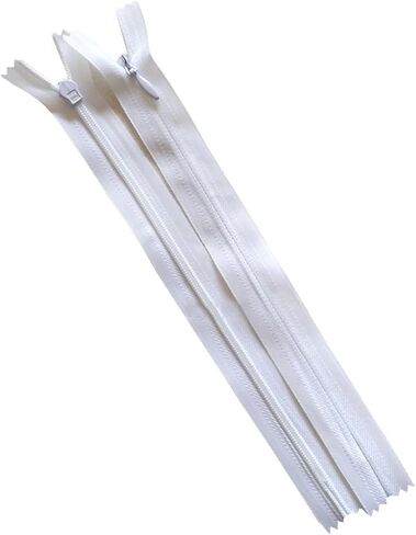 20 قطعة 50 سم (20 بوصة) أسود وأبيض سحابات نايلون غير مرئية لخياطة خياطة الصرف اليدوية ملحقات الملابس in Kuwait