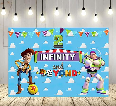 خلفيتين انفينيتي اند بيوند لمستلزمات حفلات عيد الميلاد الثاني، خلفيات صور، راية حفلات استقبال المولود 59 × 38 انش in Kuwait