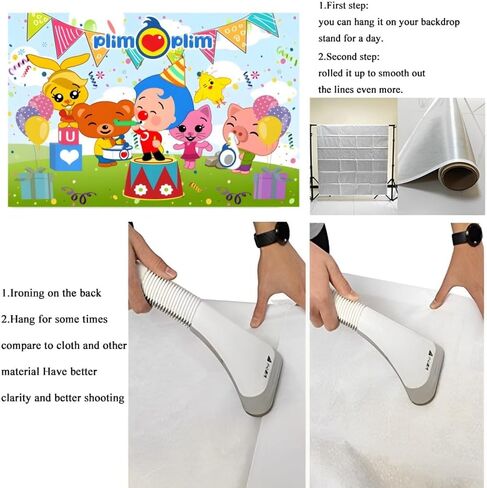 Plim Plim خلفية زينة الحفلات عيد ميلاد راية خلفية لمستلزمات الحفلات ذات الطابع Payaso (5x3ft) in Kuwait