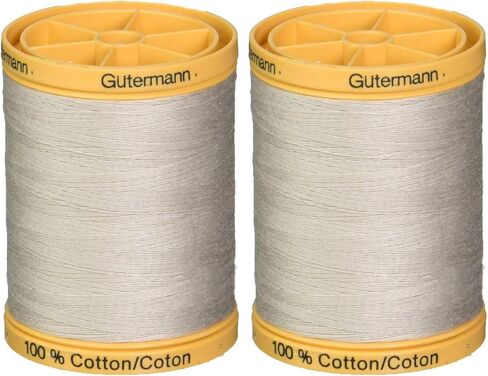 Gutermann 2 حزمة من خيوط القطن الطبيعي الصلبة 876 ياردة لكل منها - رمادي رملي in Saudi Arabia