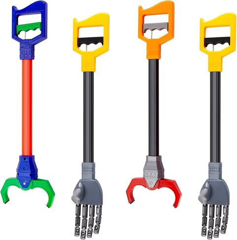 4 Pcs Interactive Toy Grabber, Robot Hand and Robot Claw Grab Pack Toy Robot Arm Toy for Boys Girls Fun Early Learning and Hand Eye Coordination Play, 18 Inch in Saudi Arabia
