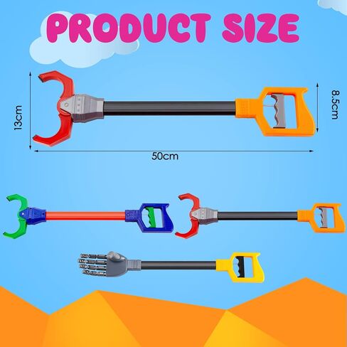 4 Pcs Interactive Toy Grabber, Robot Hand and Robot Claw Grab Pack Toy Robot Arm Toy for Boys Girls Fun Early Learning and Hand Eye Coordination Play, 18 Inch in Saudi Arabia