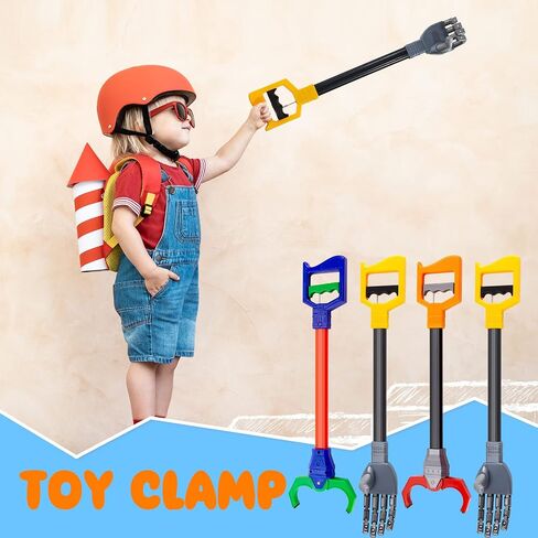 4 Pcs Interactive Toy Grabber, Robot Hand and Robot Claw Grab Pack Toy Robot Arm Toy for Boys Girls Fun Early Learning and Hand Eye Coordination Play, 18 Inch in Saudi Arabia