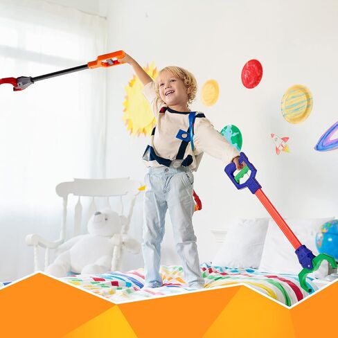 4 Pcs Interactive Toy Grabber, Robot Hand and Robot Claw Grab Pack Toy Robot Arm Toy for Boys Girls Fun Early Learning and Hand Eye Coordination Play, 18 Inch in Saudi Arabia