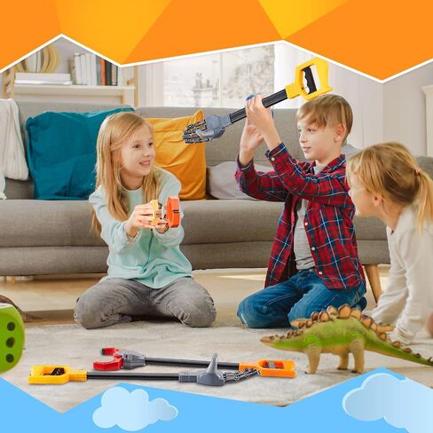 4 Pcs Interactive Toy Grabber, Robot Hand and Robot Claw Grab Pack Toy Robot Arm Toy for Boys Girls Fun Early Learning and Hand Eye Coordination Play, 18 Inch in Saudi Arabia