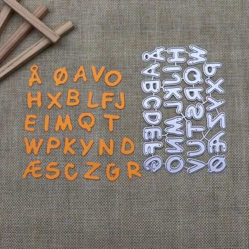 قوالب قطع الحروف الأبجدية من AHOMASH لصنع البطاقات، قطع معدنية مقطوعة، قوالب الحروف والنقش، قوالب الحروف الهجائية الكبيرة من أجل قصاصات الورق، طوابع ألبوم الحرف اليدوية، ديكور DIY in Kuwait