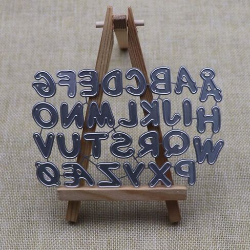 قوالب قطع الحروف الأبجدية من AHOMASH لصنع البطاقات، قطع معدنية مقطوعة، قوالب الحروف والنقش، قوالب الحروف الهجائية الكبيرة من أجل قصاصات الورق، طوابع ألبوم الحرف اليدوية، ديكور DIY in Kuwait