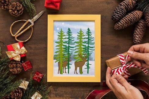 ALIBBON Merry Christmas Die Cuts for Card Making, Tree Deer Cutting Dies Metal Template Molds, Winter Wishes Words Dies for Crafting DIY Photo Album Paper Embossing Scrapbooking Supplies in Saudi Arabia