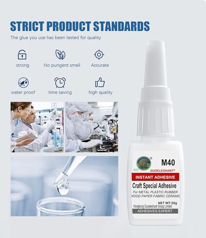 غراء فني من Weglau، غراء للحرف اليدوية، لاصق قوي على الفور لربط الألعاب، إلكتروني، قماش، خشب، جلد، حرفية، يشم، زجاج، ورق 20 جم in Kuwait