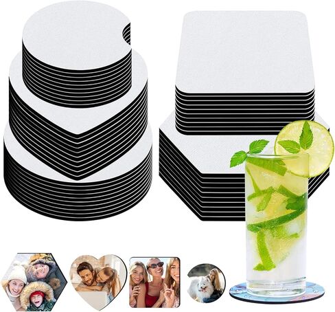 قواعد اكواب فارغة فارغة من هيمومو مكونة من 50 قطعة من 5 انماط مربعة الشكل بتصميم دائري للتسامي الحراري والحرف اليدوية والنقل الحراري والمكتب in Kuwait