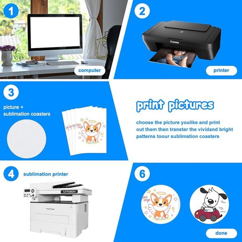 قواعد اكواب فارغة فارغة من هيمومو مكونة من 50 قطعة من 5 انماط مربعة الشكل بتصميم دائري للتسامي الحراري والحرف اليدوية والنقل الحراري والمكتب in Kuwait