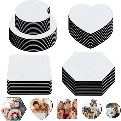 قواعد اكواب فارغة فارغة من هيمومو مكونة من 50 قطعة من 5 انماط مربعة الشكل بتصميم دائري للتسامي الحراري والحرف اليدوية والنقل الحراري والمكتب in Kuwait