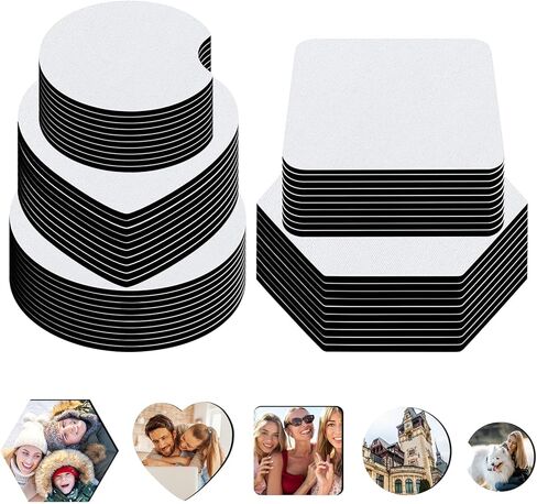 قواعد اكواب فارغة فارغة من هيمومو مكونة من 50 قطعة من 5 انماط مربعة الشكل بتصميم دائري للتسامي الحراري والحرف اليدوية والنقل الحراري والمكتب in Kuwait